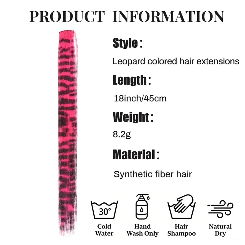 18 inch synthetic feather colored hair extensions with color integrated hair clips and wigs suitable for women's party outfits — image 3