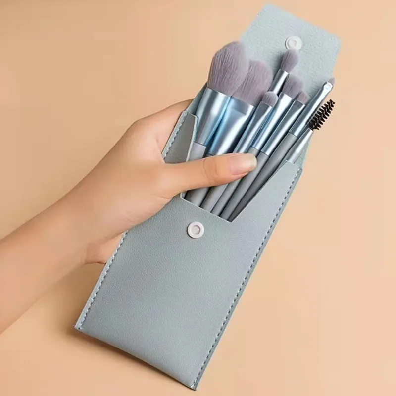 8-Piece Portable Concealer Foundation Make-Up Makeup Brush Soft Hair Eye Makeup Tools Beginner mini Set Alcohol Free — image 3