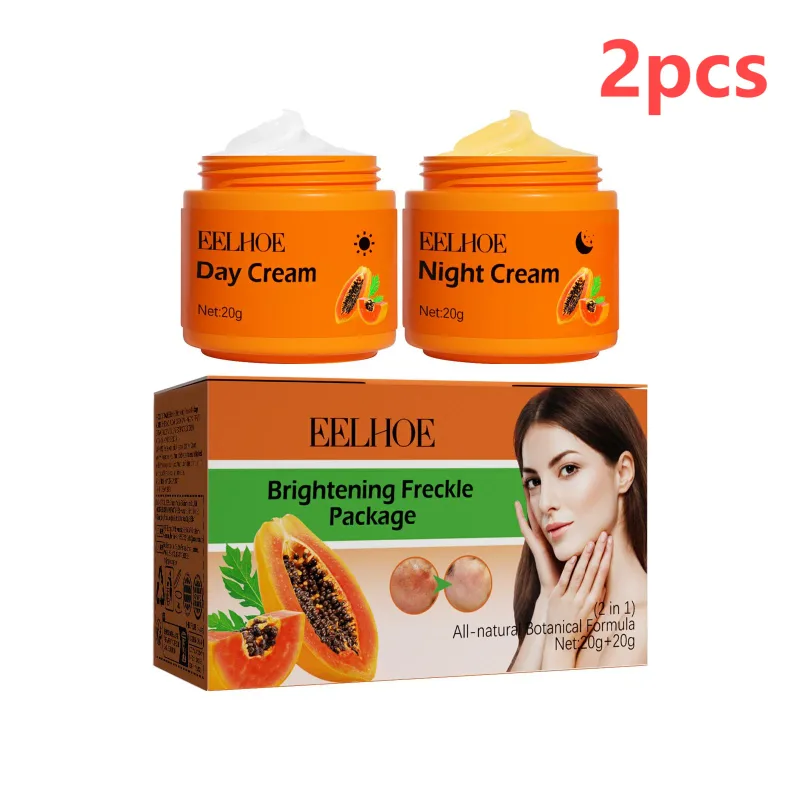 Whitening Freckle Cream Anti Pigment Dark Spot Corrector Lighten Skin Brightening Papaya Cream Day and Night Cream 40g