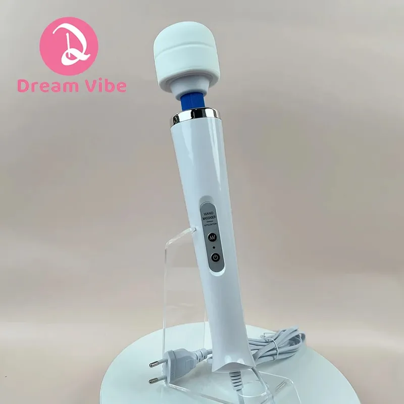 Mega Wand AC Powered Super Strong Vibrator Cabled Wired Powerful Handheld Wand Massager Sex Toy Sports Recovery Muscle Aches