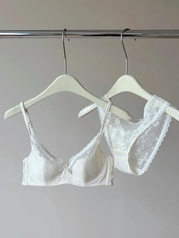 French Lace Underwire Bra Set | Half Cup Push Up Bra Large Bust Summer Lightweight Slimming Anti Sag Women‘s Lingerie BANERDANNI — image 10