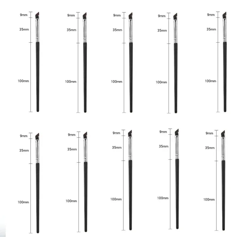 1-16pcs อัพเกรดใบมีดแปรงอายไลเนอร์ Ultra Thin Fine มุมแบน Eyebrow แปรง Brow Place แปรงแต่งหน้าที่แม่นยำรายละเอียดแปรง