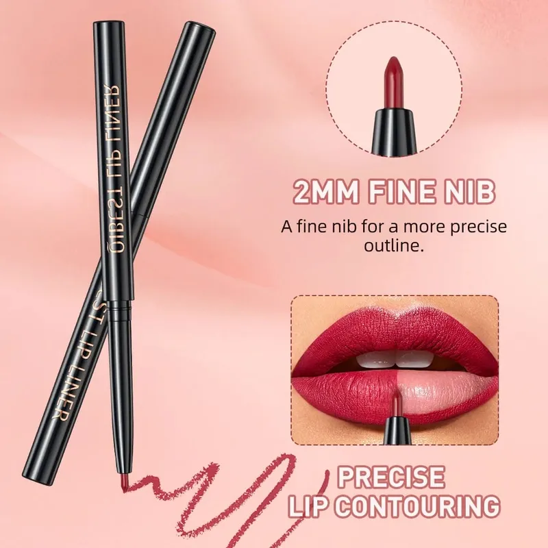 Matte Liquid Lipstick&Lip Liner&Lip Gloss 3Pcs Sets Long Lasting Non-stick Cup Red Black Purple Lip Tint Cosmetics Kits — image 5