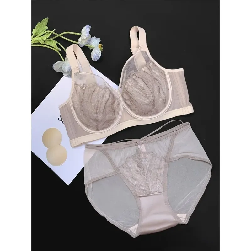 Wireless Push Up Bra for Large Bust Adjustable Comfort Fit Lace Bralette Prevent Sagging & Enhance Shape Seamless Design