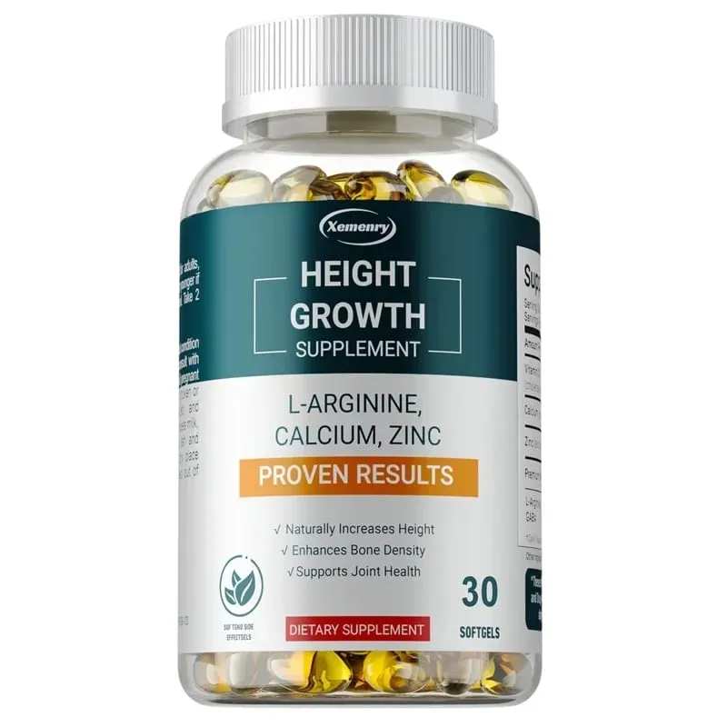 Height Growth Supplements - with Vitamins and Calcium Zinc Improves Bone Strength Promotes Growth and Improve Immunity