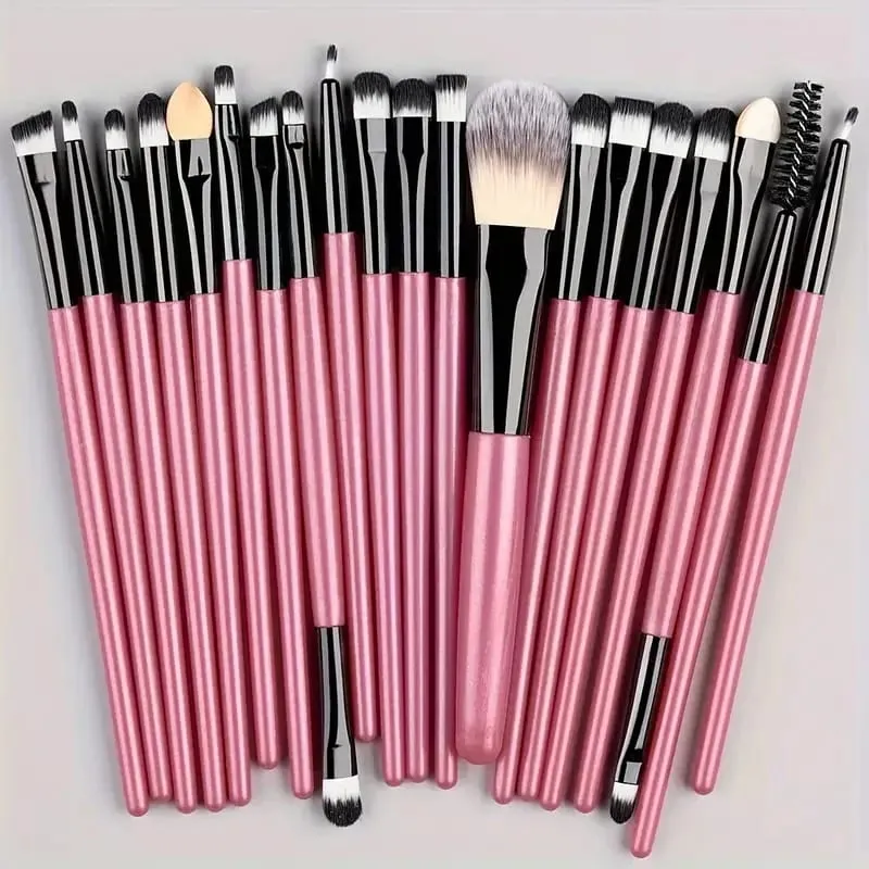 20pcs Makeup Brush Set Soft Fluffy Cosmetic Foundation Powder Eyeshadow Kabuki Blending Make Up Brush Beauty Tool Makeup Sponge