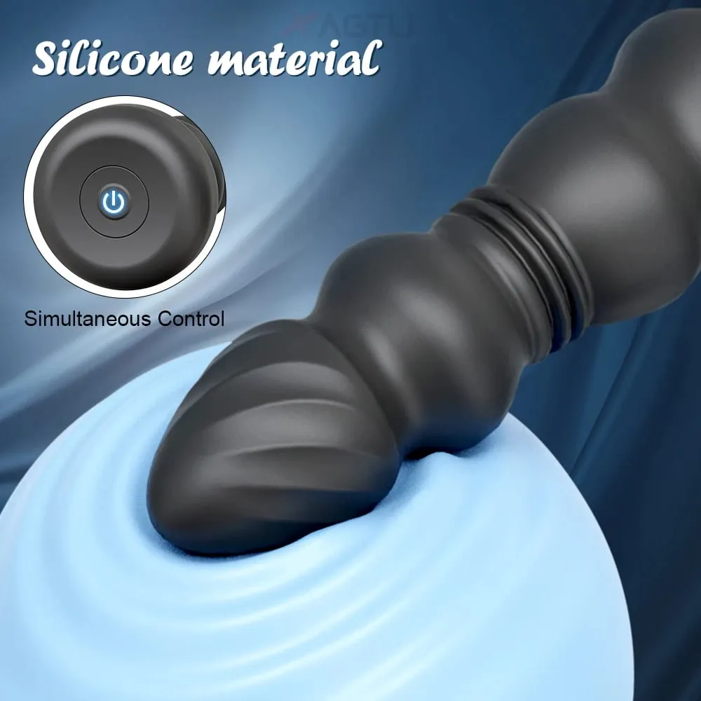 Sokma Anal Plug Vibratör Butt Plug Erkek prostat masaj aleti Teleskopik G Spot Vibratör Stimülatörü Seks Oyuncakları Kadın Erkek için 18 +