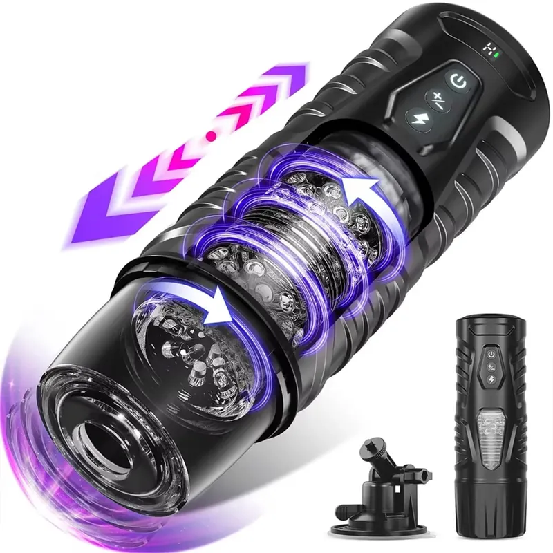 Male Masturbator Cup Automatic Telescopic Rotation Masturbation Machine Pusssy Blowjob Electric Male Men Piston Adult Sex Toys