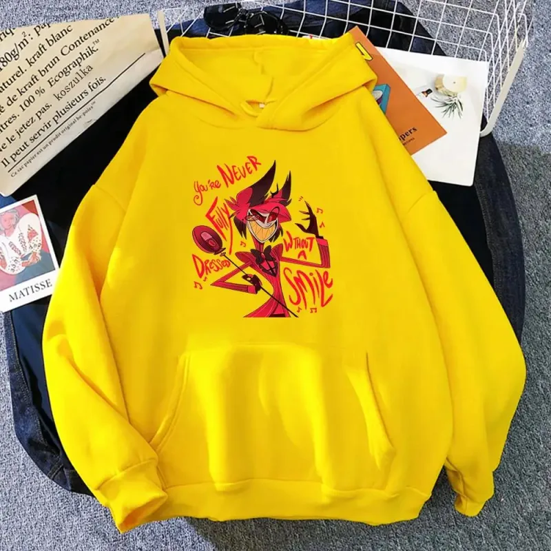 Alastor Cartoon Women's Sweatshirt Fashion Harajuku Funny Kawaii Graphic Unisex Streetwear Vintage Hoodies LE 2024 Oversized
