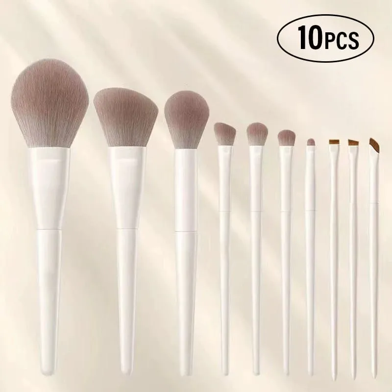 5/7/10/12pcs Professional Makeup Brushes Tools Set White Eyeshadow Eyeliner Foundation Brush Women Facial Beauty Cosmetic Tool — image 8