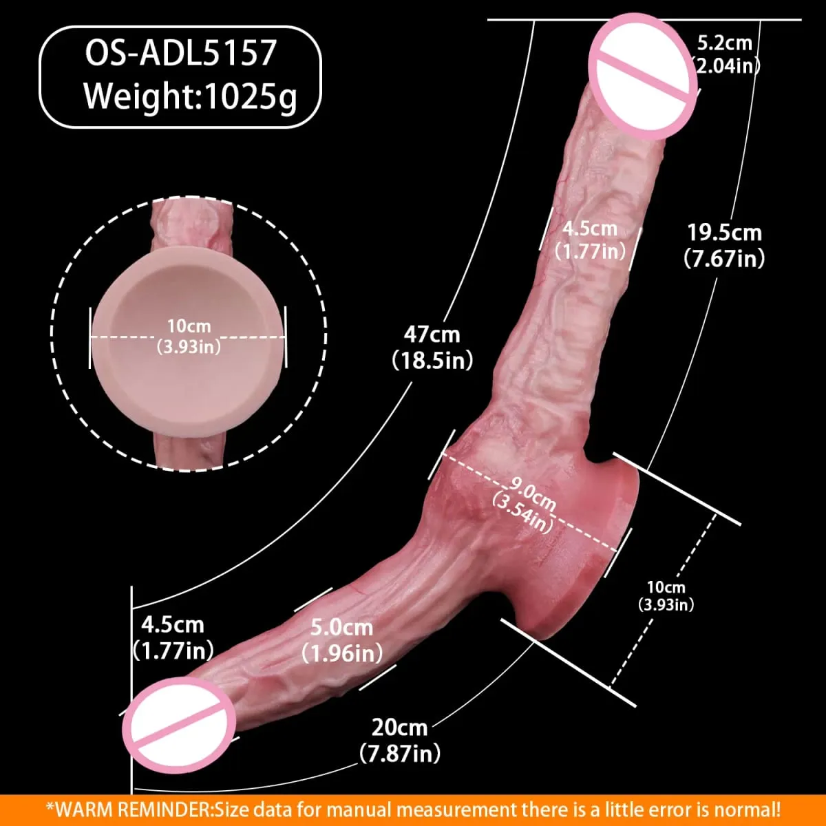47cm realistická dlouhá dilda s dvojitou hlavou anální vaginální stimulátor Sexuální hračka s přísavkou pro lesbické páry Gay Muži Nástroje pro dospělé