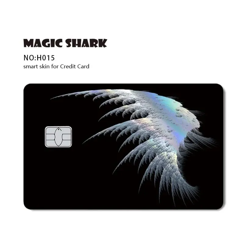 Magic Shark Skull Panda Hunter Broke Blue Eyes Dragon Laser Holographic Sticker Cover Film Skin for Credit Bank Debit Card