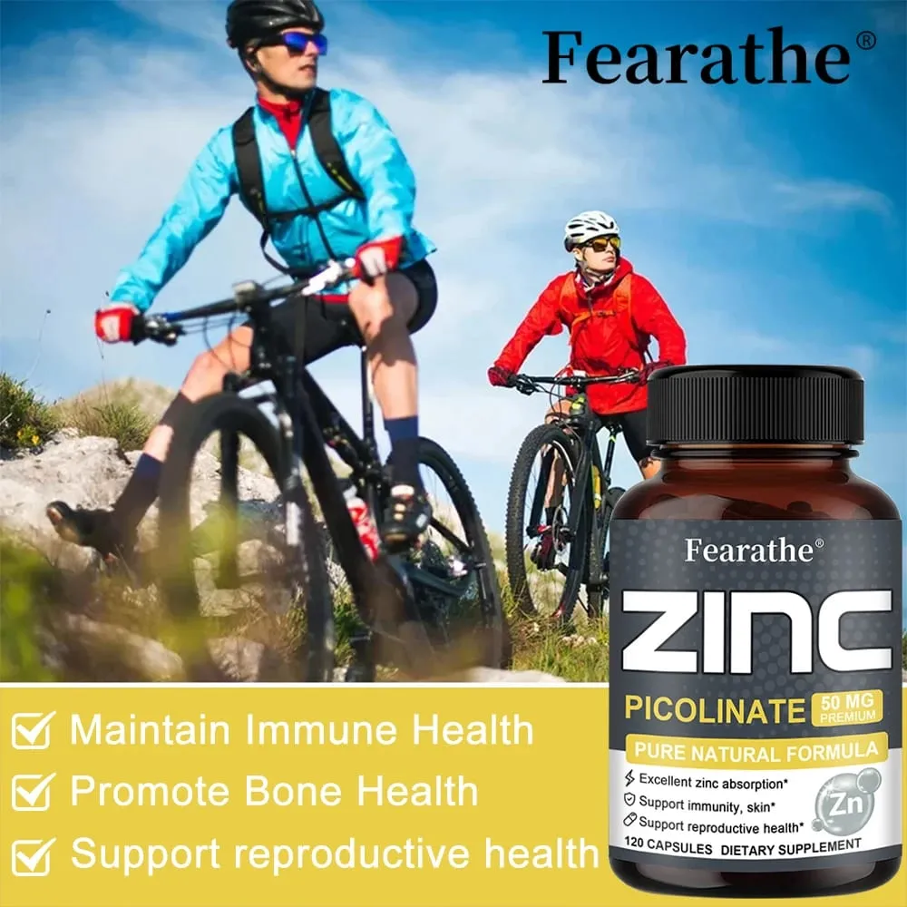 Zinc 50 Mg - High Potency Pure Zinc Supplement Boosts Immune Function Promotes Healthy Skin and Promotes Bone Marrow Health