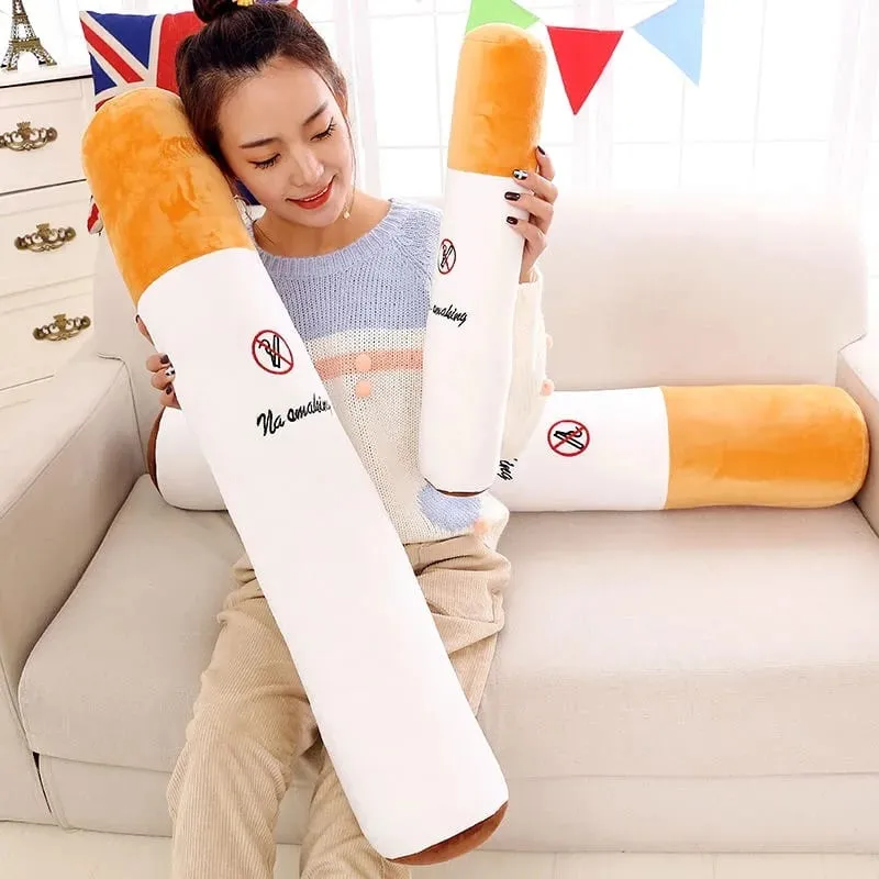 Nice Creative Smoking Cylindrical Sleeping Cushion Cigarette Pillow Plush Toys Fashion Boyfriend Birthday Gift — image 3