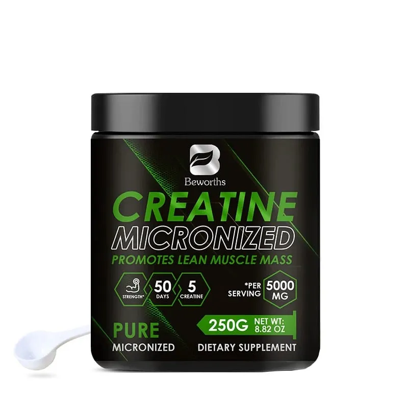 Creatine Monohydrate Sports Dietary Supplements for Workout Muscle Building Cellular Energy Enhance Muscle Strength