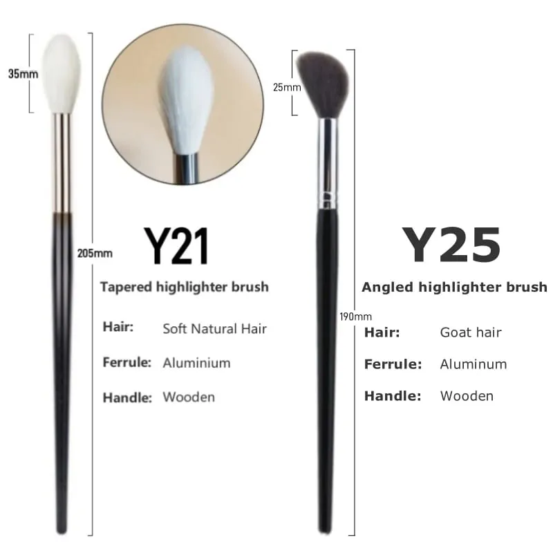 Tapered Highlighter Makeup Brushes Natural Goat Hair High Quality Face Blender Contour Make Up Brush Tools