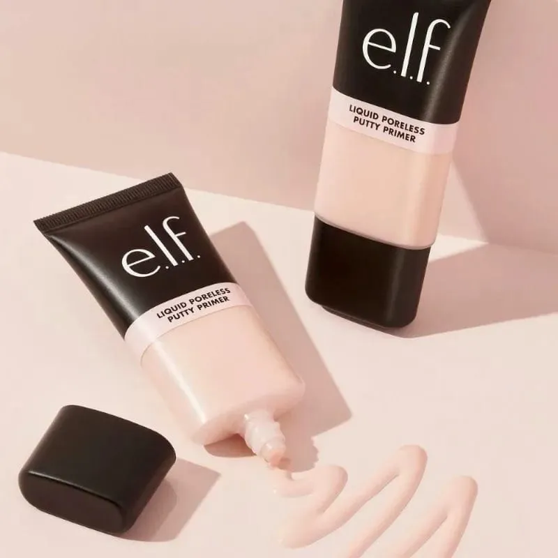 Elf Liquid Poreless Putty Primer Power Power Grip Matte Primer Dewy Setting Spray Halo Glow Liquid Filter & Blush Beauty Wand