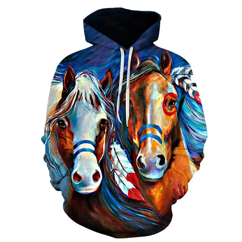 Horse Win Instant Success 3D Print Hoodies Interesting implication Animal Design Men Women Streetwear Pullover Casual Sweatshirt