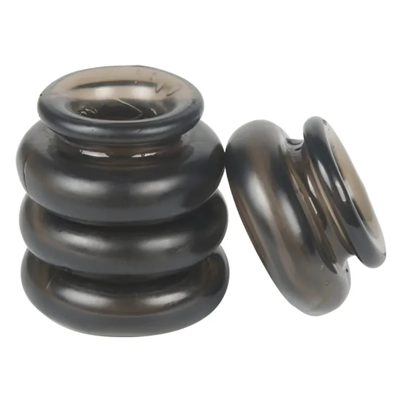 Delay Ejaculation Soft Cock Penis Rings Ball Stretcher Scrotum Testis Restraint Adult Game Sex Toys for Men Gay Reuse TPE — image 7