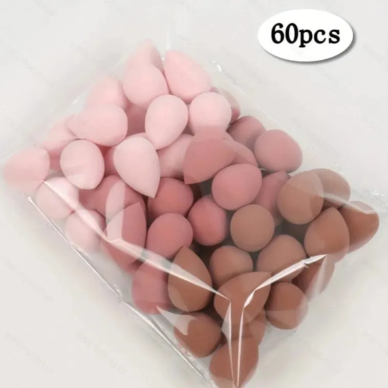 3/20/60Pcs Portable Reusable Water Drop Shape Mini Blender Sponge Beauty Cosmetic Foundation Cosmetic Sponge Makeup Blender