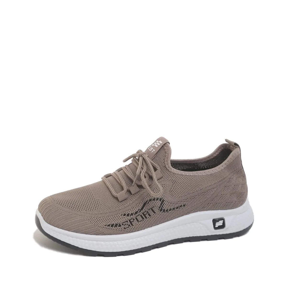 Minimal Solid Hue Mænd Mesh Snøre Fodtøj Fin Hul Perforeret Strik Øvre Bump Udskåret sort ydersål Alsidige sneakers