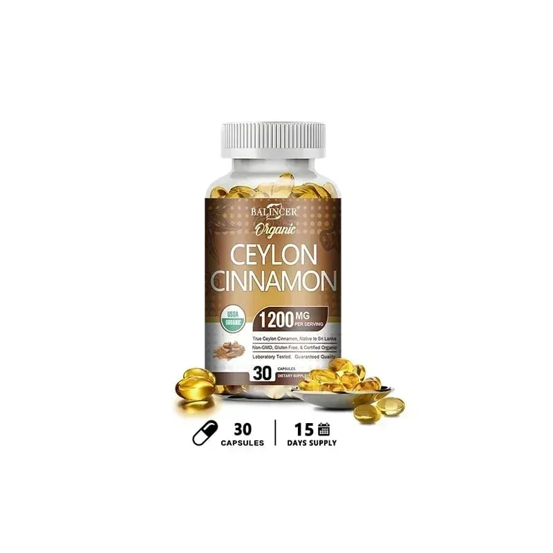 Organic Ceylon Cinnamon Supplement - Antioxidant Immune System Cardiovascular and Gastrointestinal Health Non-GMO Gluten-Free