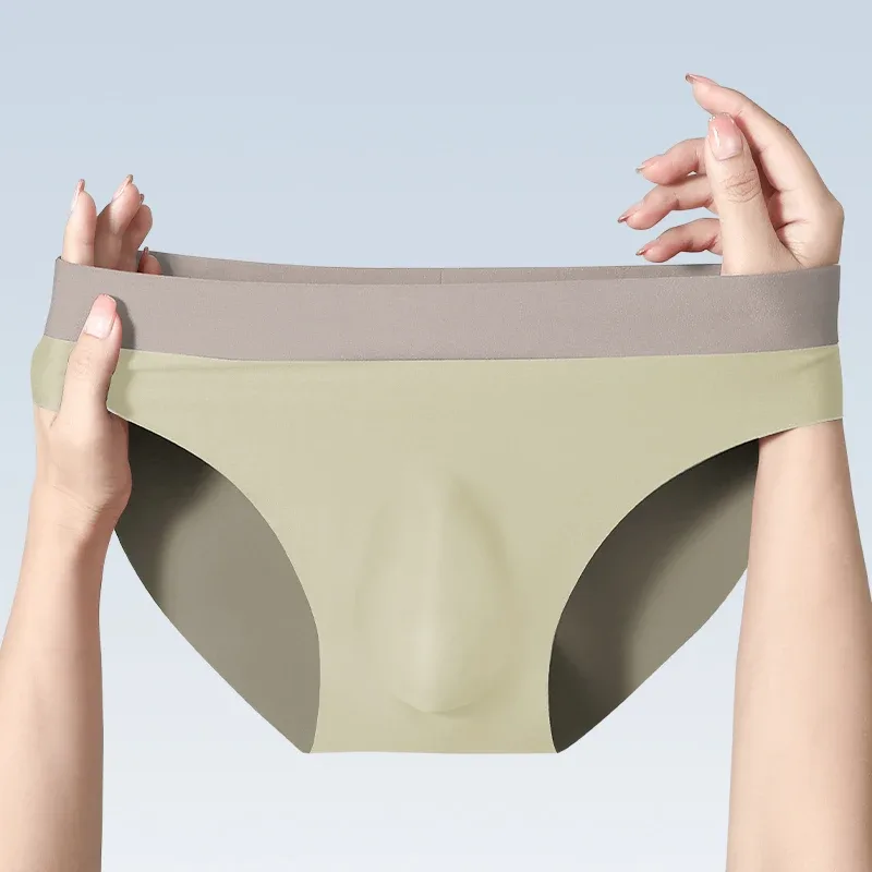 Nahtlose Herren-Unterwäsche aus Eisseide, 3D-Stanz-Dreiecks-Shorts, Sommer, dünne Unterhose, Jungen-Sport-Shorts 3256808552917215 — image 4