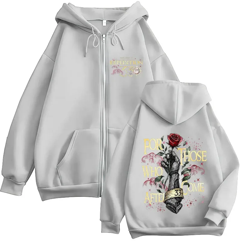 Game Clair Obscur Expedition 33 for Those Who Come After Zipper Hoodies Men's Clothing Fashion Zip Up Sweatshirts Jacket Coats — image 7