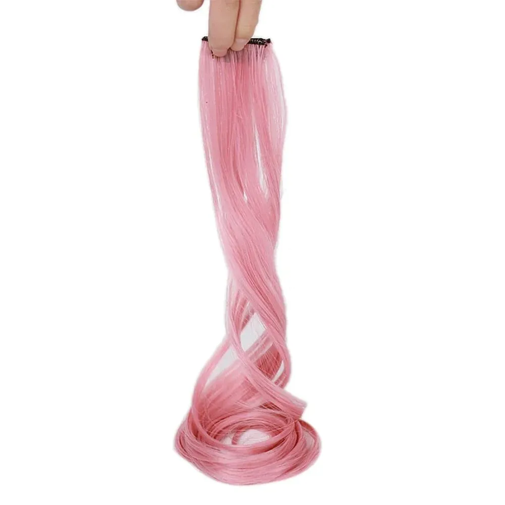 Colored Large Wave Long Curly Wig Ear Hanging Dye Hair Extensions Invisible High Temperature Silk Synthetic Wig Patch