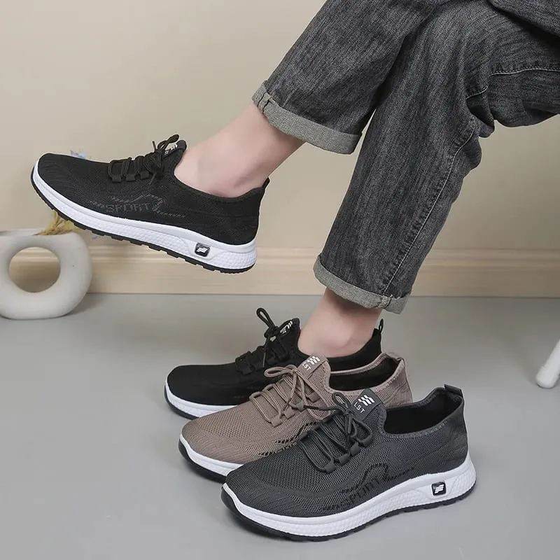 Men's Breathable Mesh Sport Sneakers Elevated Comfortable Walking Shoes Lightweight Casual Athletic Shoes for Daily Wear