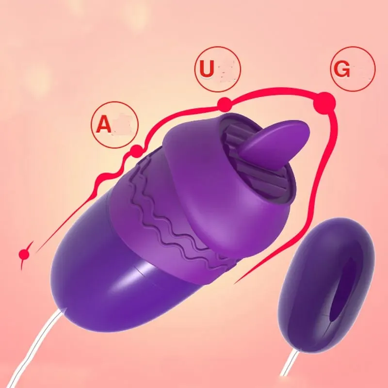 Two Balls Vibrator Tongue Licking Vibrating Jump Eggs Clitoris Stimulator Adult Product Sex Toys For Women Female Masturbation
