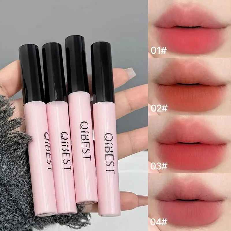 Multipurpose Makeup Set Include 4PC Lip Mud 1 Pressed Powder 1 Blush 1 Eyeliner 1 Eyelash Tool 1 Eyebrow Pencil Cosmetics