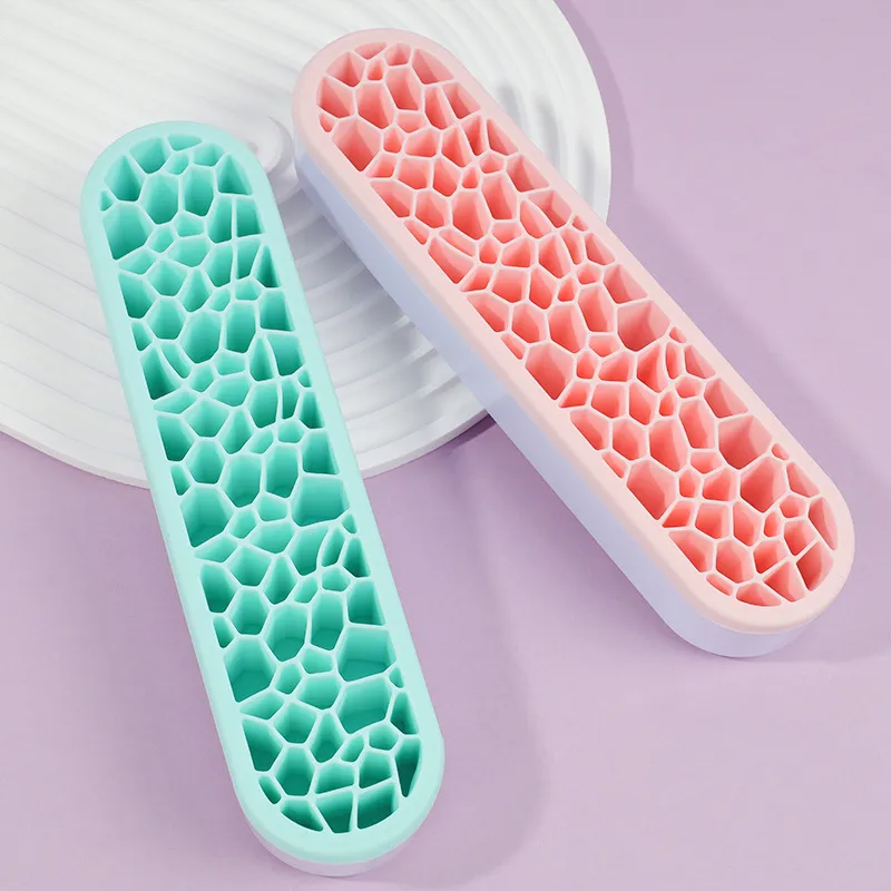 High Quality Storage Box Painting Pen Holders Silicone Storage Box Makeup Brush Holder Organizer Box for Brushes — image 2