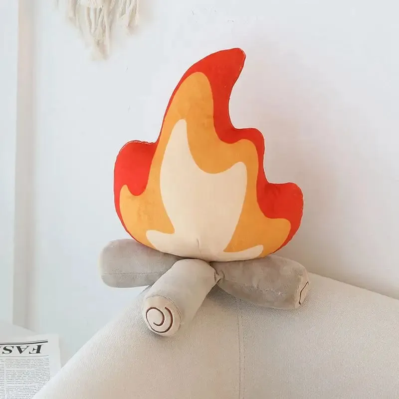 30cm/45cm Funny Simulation Bonfire Plush Toy Soft Stuffed Cartoon Fire Doll Living Room Floor Pillow Cushion Decor Gift