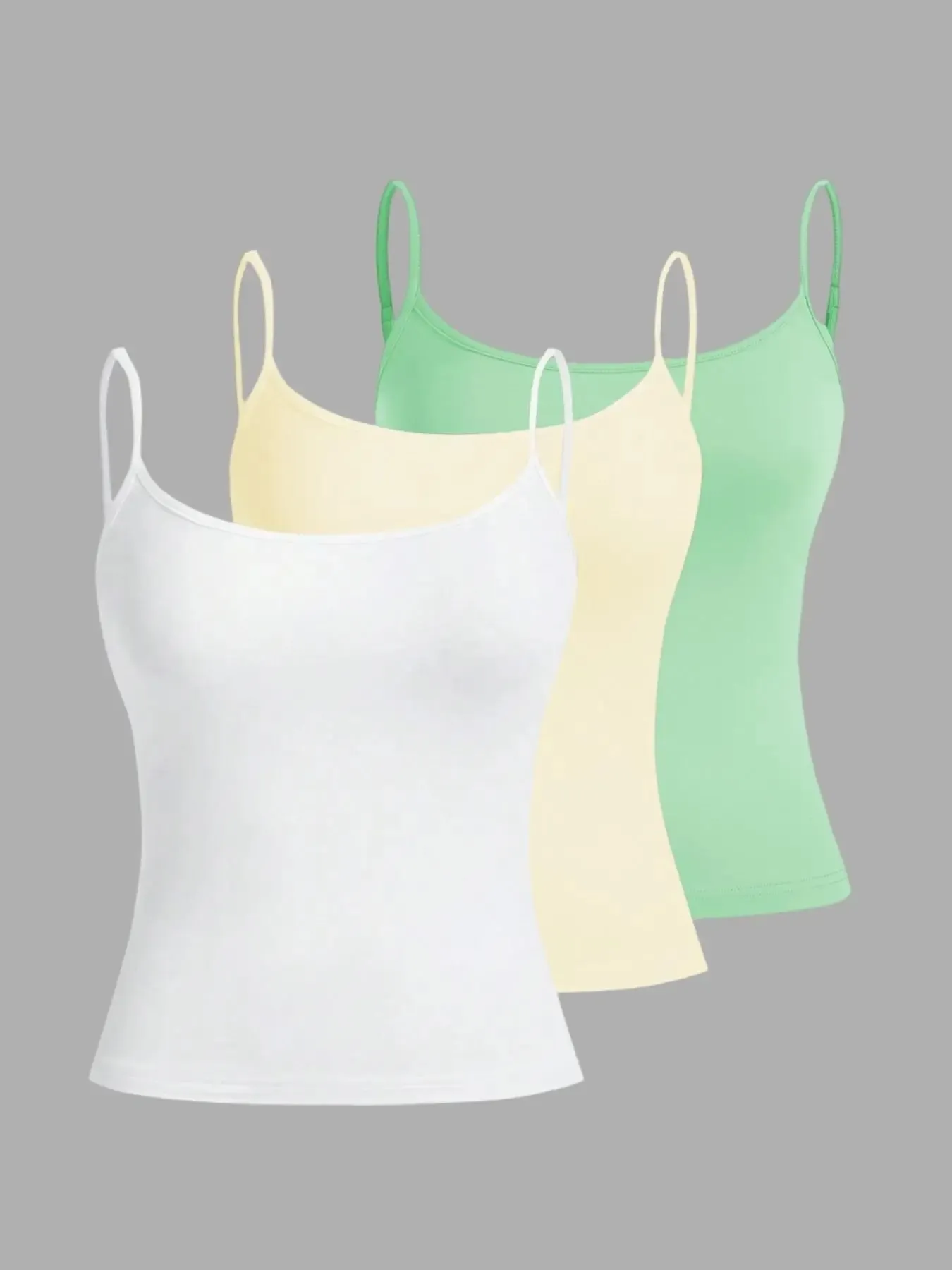 European and American Spring Summer and Autumn Solid Color Daily Casual Adjustable Suspender Vest Three-Piece Set