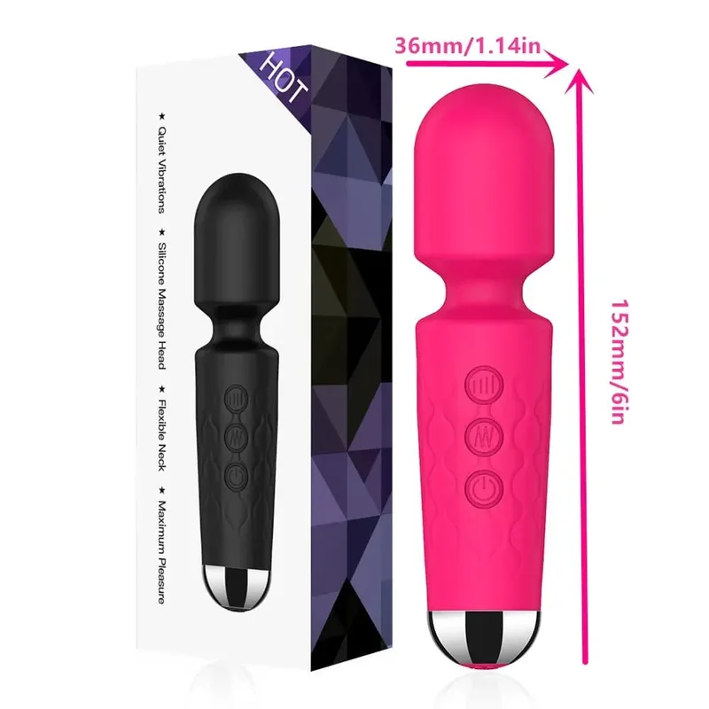 Powerful Clitoris Stimulation Adult Personal Silicone Sex Toy Magic Av Wand Massager Dildo Masturbator Vibrator For Women Female