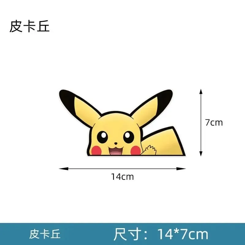 20styles Pokemon Car Stickers Anime Figure Pikachu Gengar Eevee Charmander Cute Cartoon Doll Creative Sticker Birthday Gifts