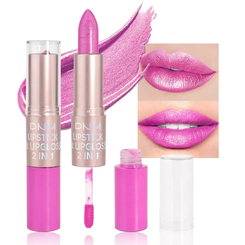 DNM Double Headed Mate læbestift og lipgloss Langtidsholdbar makeup 2 i 1 stift fugtgivende lipgloss Tint Kosmetik Lip Stain