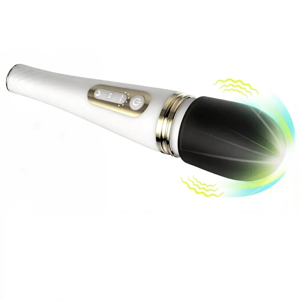 Powerful Magic Wand Vibrator 6 Speeds 10 Vibrating AV Stick Clitoris Stimulator Head Heating Body Massager Sex Toys for Woman — image 1
