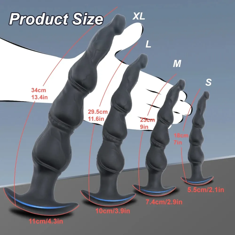 Godemiché Anal en Silicone pour Massage de la Prostate, énorme gode Anal avec Base évasée, ensembles d'entraînement Premium, jouets sexuels pour adultes pour femmes et hommes