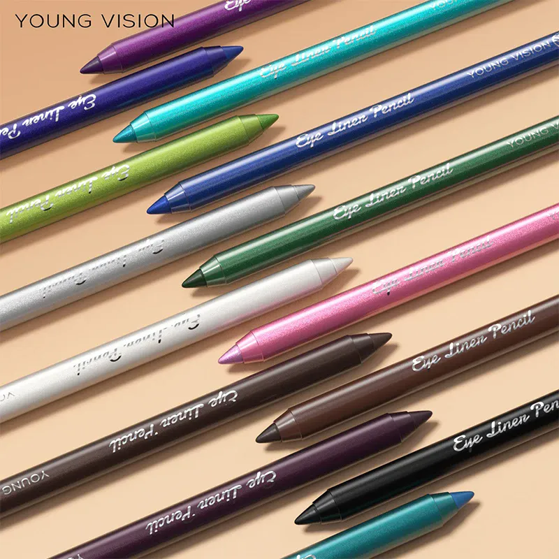 14 Color Eyeliner Pencil Pearlescent Matte Dark Purple Red Eye Liner Waterproof Long Lasting High Pigment Eyeshadow Makeup