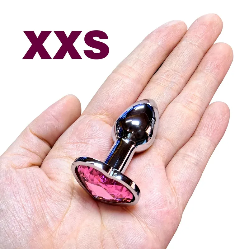 Heart Base Mini Smooth Metal Anal Plug Beginner Butt Plug Masturbation Stimulator Tool Sex Massager Adult Sex Toys For Man Women