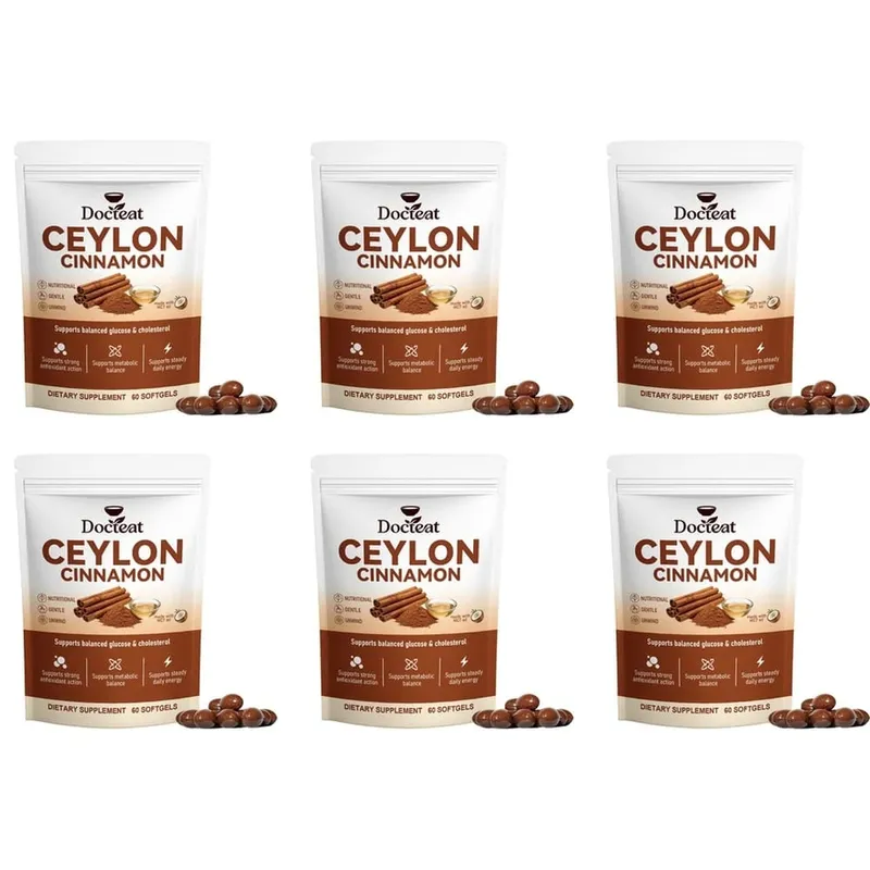 Ceylon Cinnamon Softgels dengan Vitamin B6 MCT Oil Menyokong Seimbang Glukosa dan Kolesterol Tenaga Imbangan Metabolik 60 Softgels — image 12