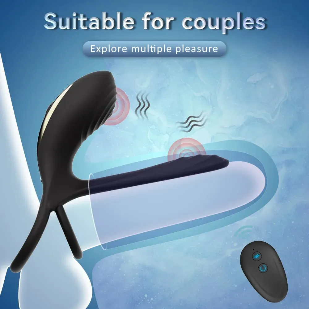 Vibrating Penis Ring Delayed Ejaculation Penis Massager Cock Ring Vibrator Adults Sex Toys for Couple Penis Enlargement Erection