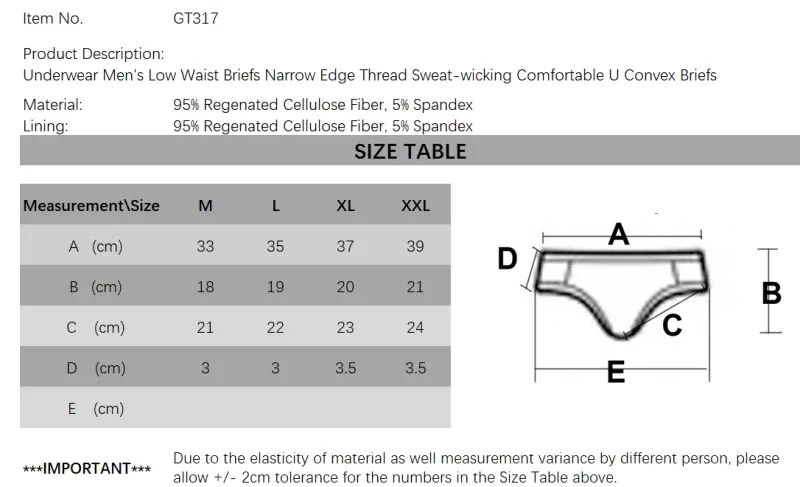 Men's Single Layer Briefs Ultra Thin U Convex Pouch Underwear Breathable Moisture Wicking Sexy Summer Panties — image 9
