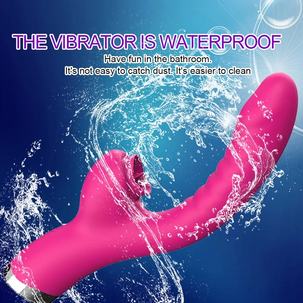20 režimů Aplikace Porn Tongue Dildo Vibrátor Bod G Bod G Vagina Masážní hůlka Stimulátor olizování klitorisu Dospělé Ženy Ženy Sexy sexuální hračky