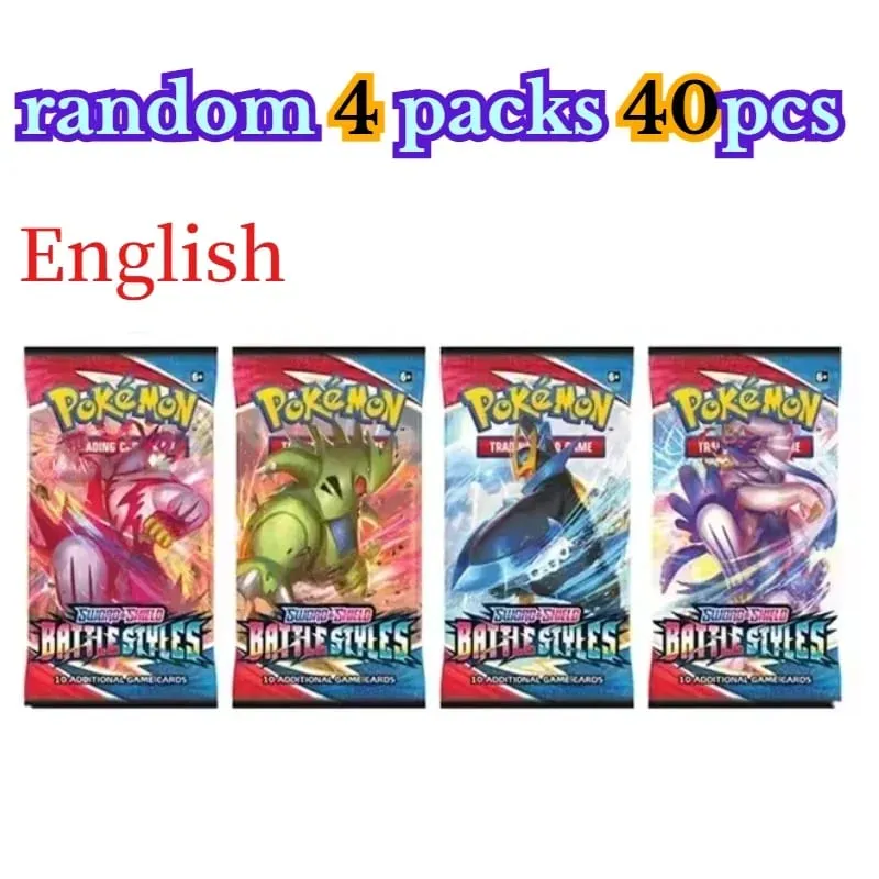fun 40 Pieces Pokemon Card Pack 4 Sets Sun Moon Violet 151 English Trading Cards Collectible Toys Halloween Gift Fantasy Sci Fi