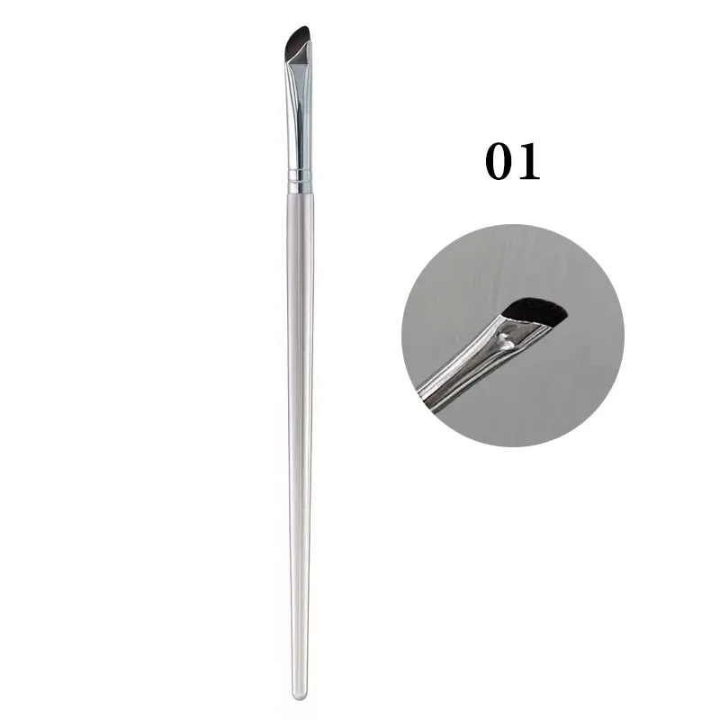 1/2/3PCS Professional Ultra Thin Angled Eye Liner Brush Fine Angle Flat Eyebrow Contour Makeup Detail Brushes Face Makeup Tools