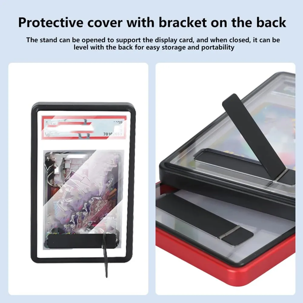 Aluminum Alloy Multicolor Trading Card Protect Case with Stand For PSA BGS Graded Card Support Horizontal and Vertical