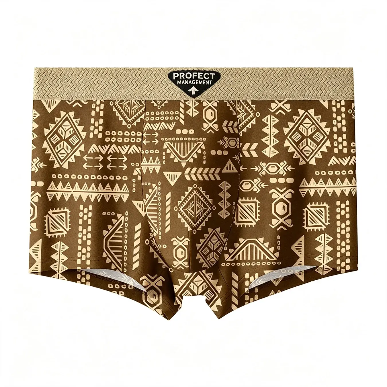 3 pçs/set moda masculina roupa interior retro impressão geométrica boxer briefs macio respirável meados de cintura roupa interior confortável shorts